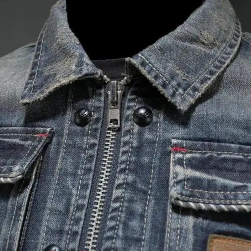 Herren Jeansjacke Klassisch Regular Fit Baumwolle
