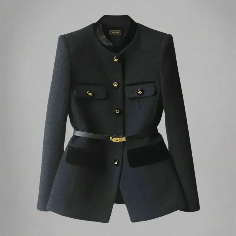 Eleganter Damen Wollmantel klassisch