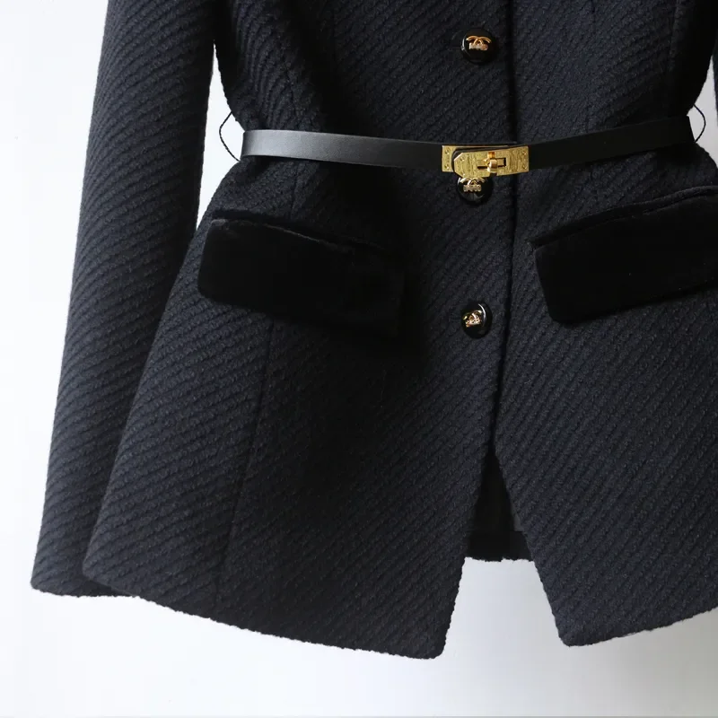 Eleganter Damen Wollmantel klassisch