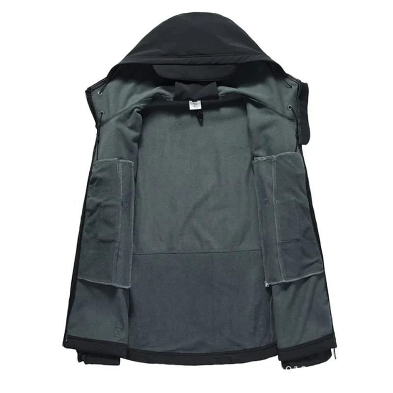 Herren Outdoor Wanderjacke mit Fleece-Futter Wasserdicht