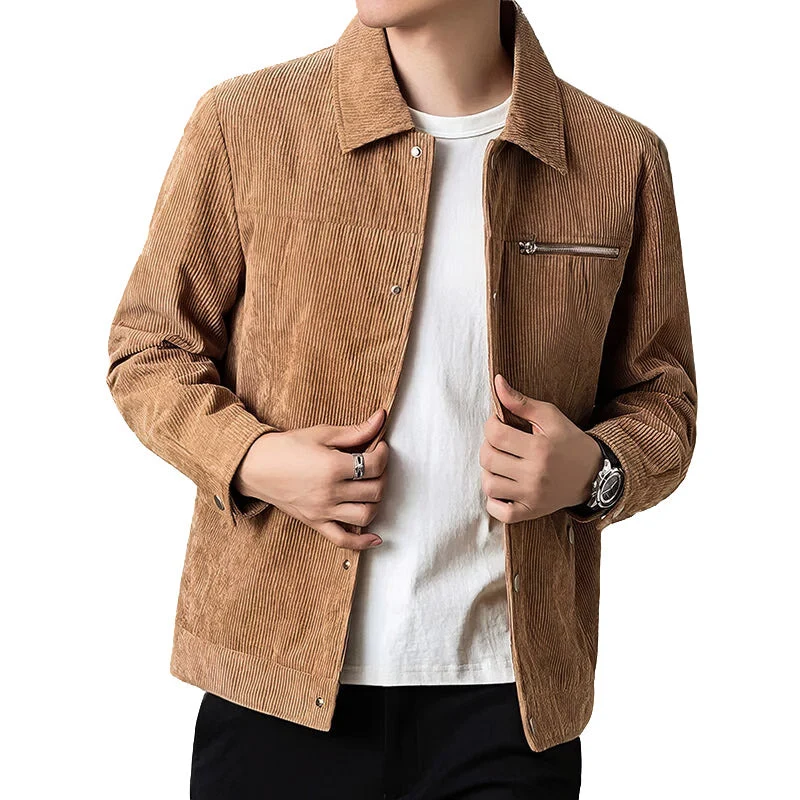 Hochwertige Herren Kord Übergangsjacke Klassisch