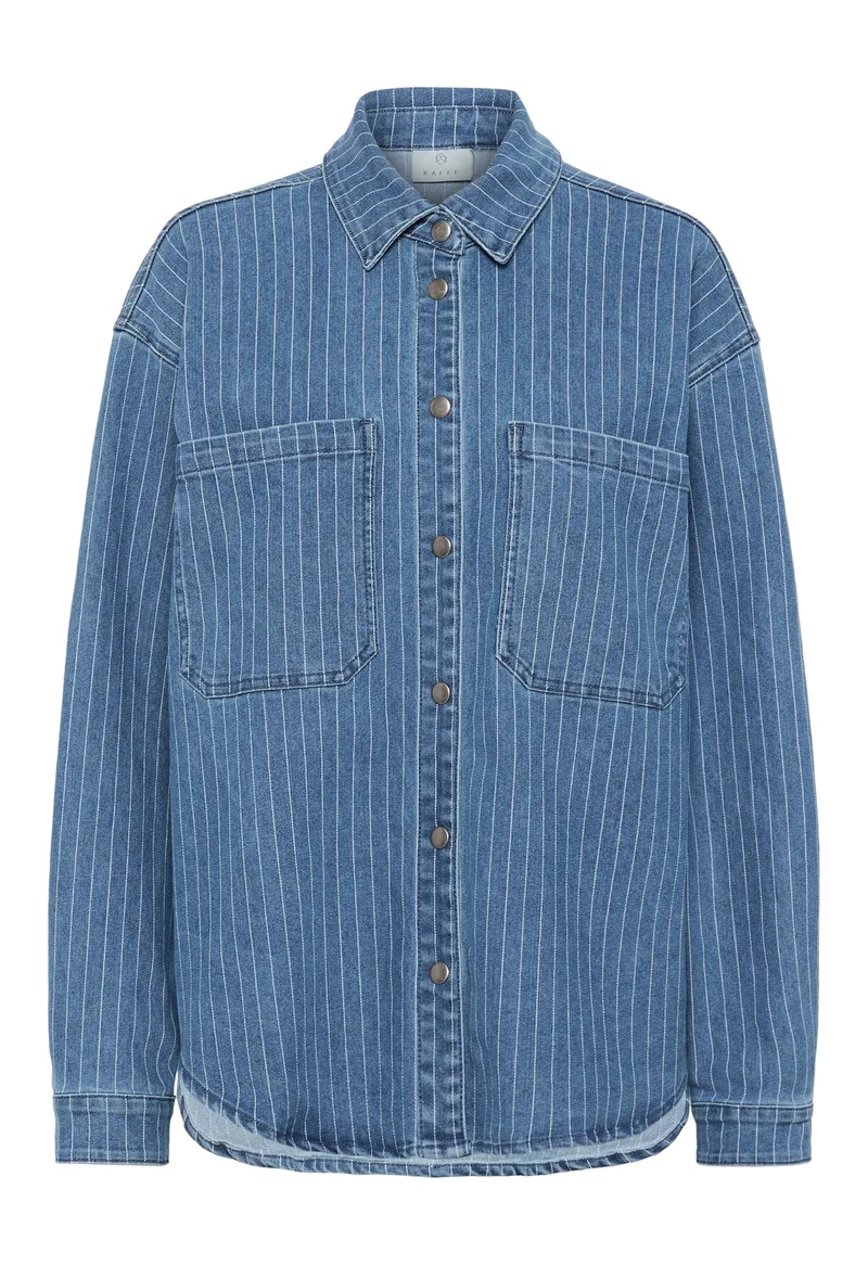 Denimhemd KAreece | Medium Blue Pinstripes