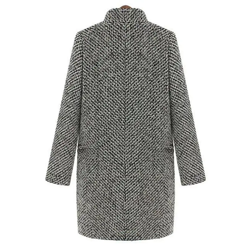 Eleganter langer Wollmantel für Damen