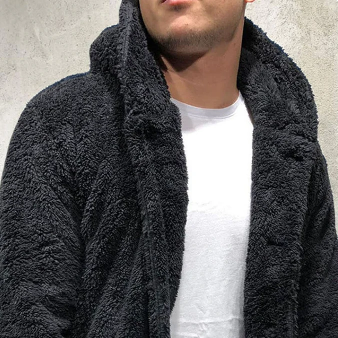 Warmer Fleece Kapuzenpullover für Herren
