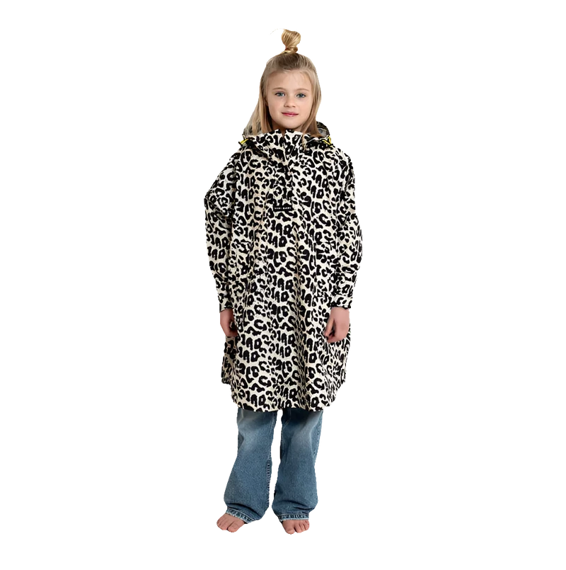 Regenponcho Kids Leo Splashes | Black/Sand