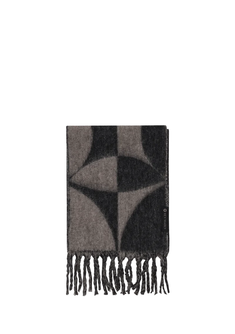 Iconic Scarf - Black-Anthracite