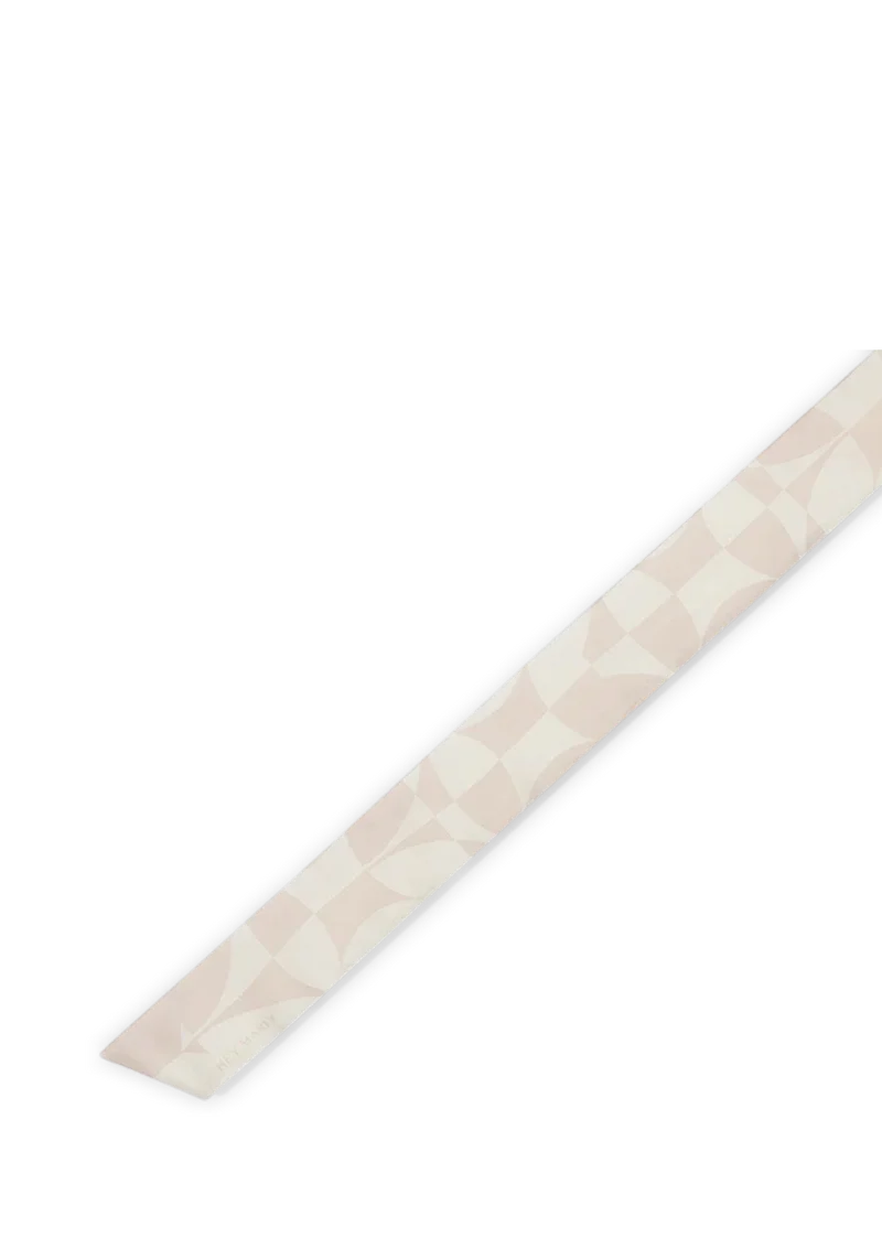 Silky Ribbon Logo Print - Crema