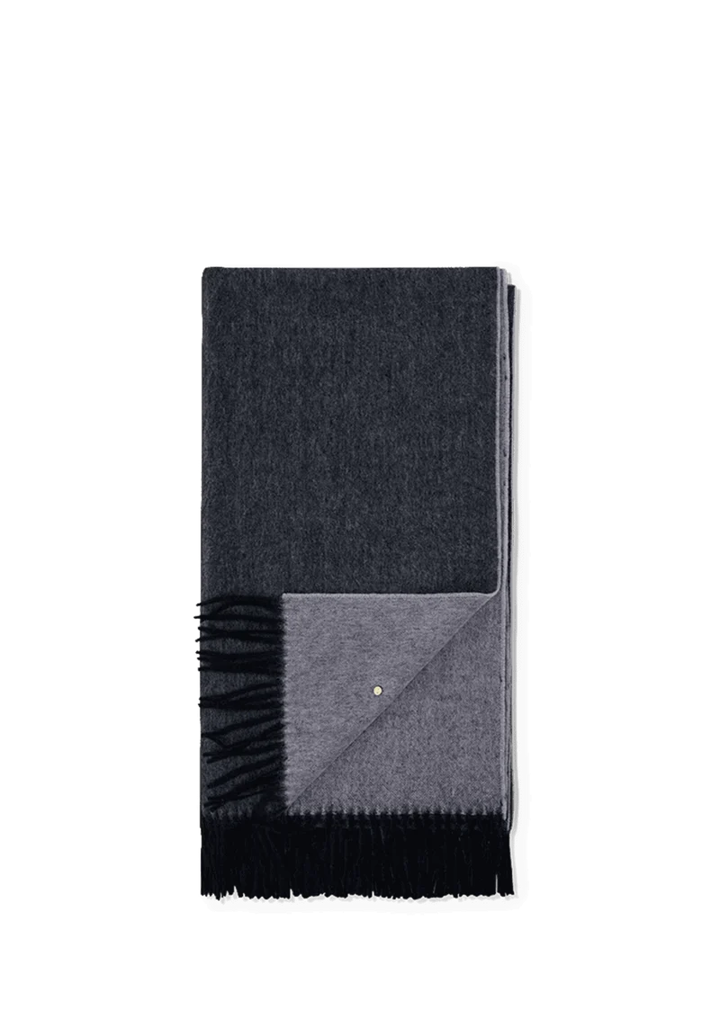 Classic Scarf - Black-Greige