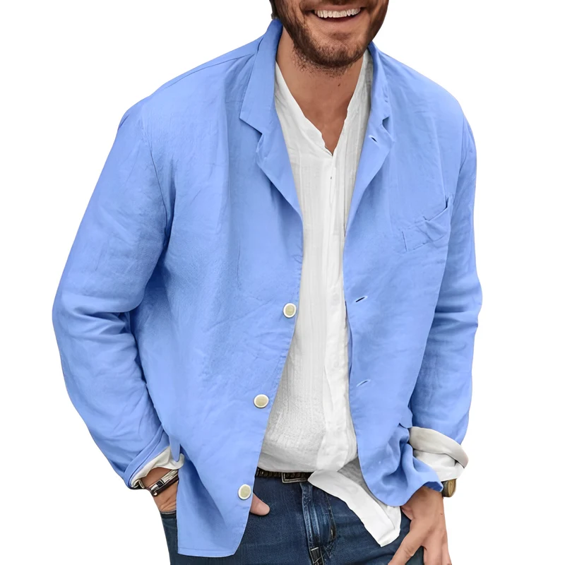 Elegante Herren Leinen Jacke – Stilvoll & Komfortabel