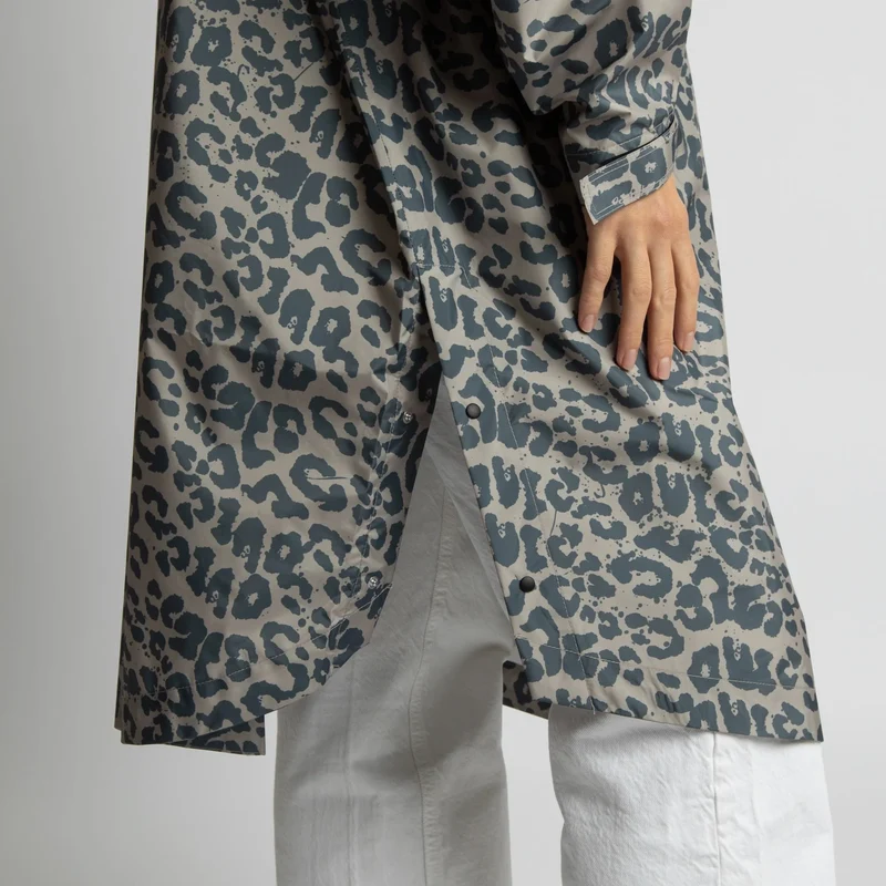 Regenponcho Leo Splashes | Dark Grey/Mushroom