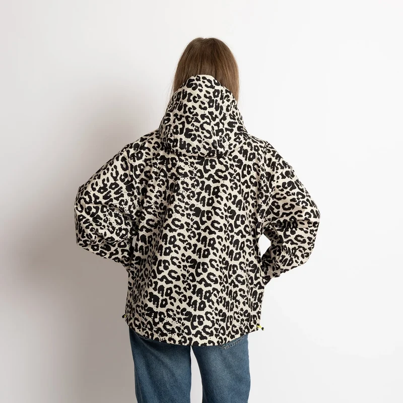 Regen-Jacke Leo Splashes | black/sand