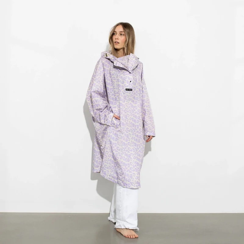 Regenponcho Leo Splashes | lavender/grey
