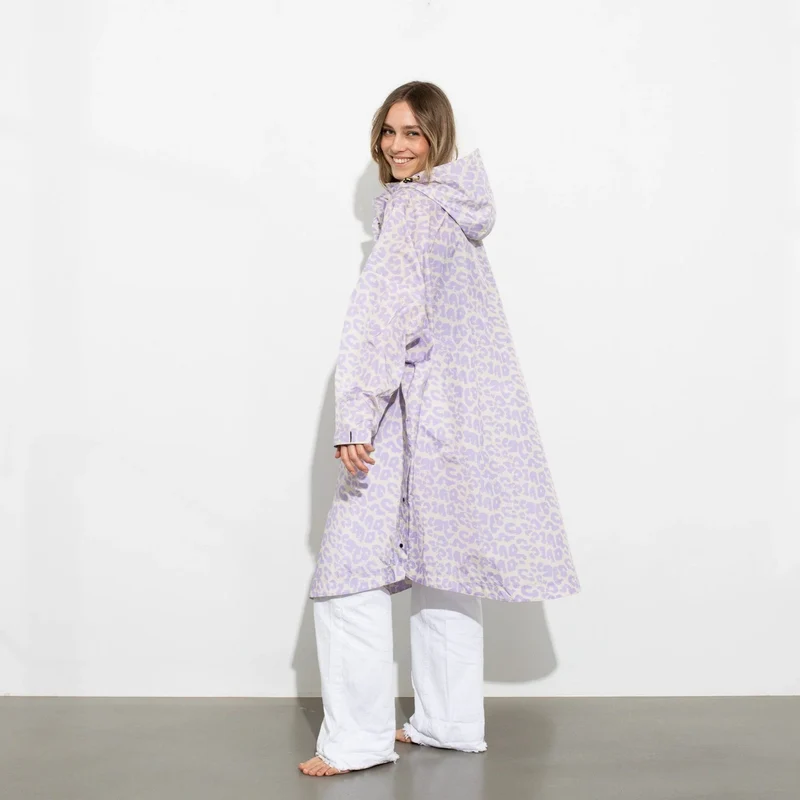 Regenponcho Leo Splashes | lavender/grey