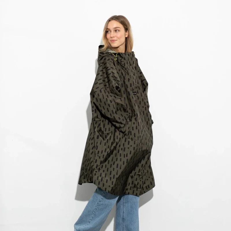 Regenponcho Drops | olive/black