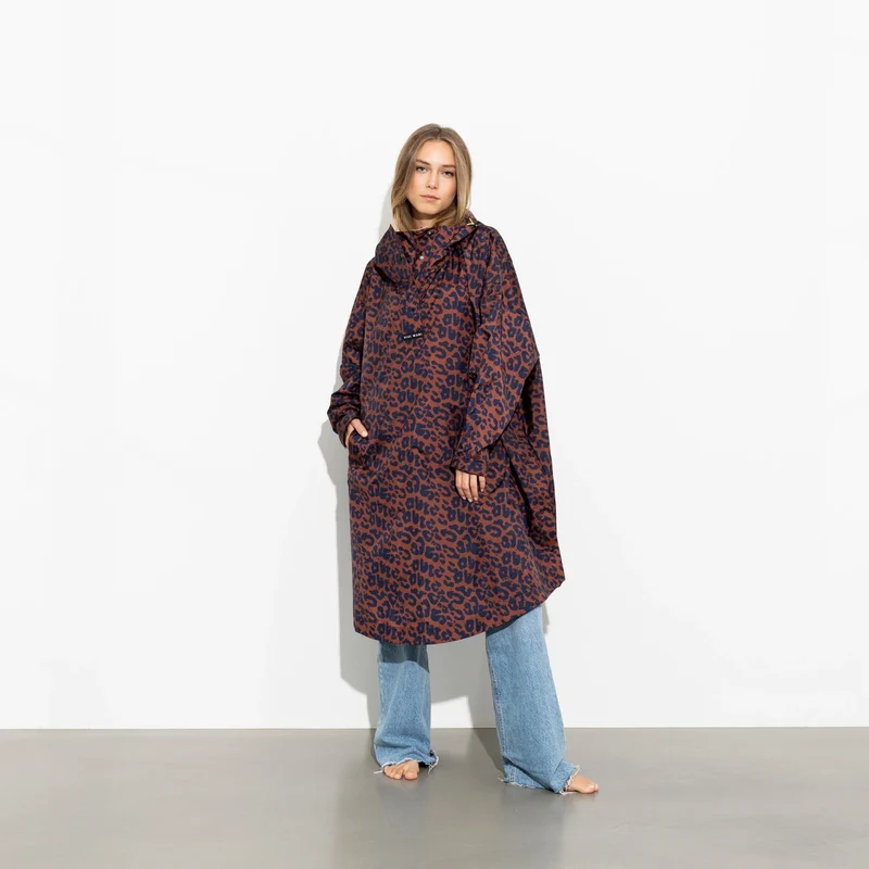 Regenponcho Leo Splashes | navy/rust