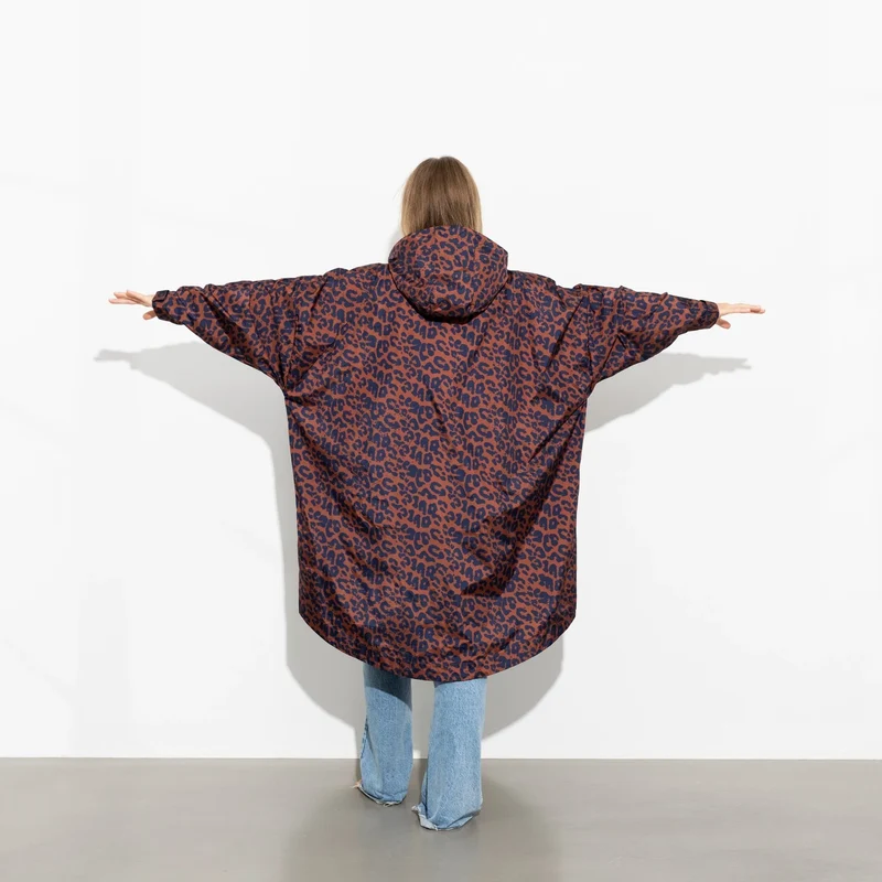 Regenponcho Leo Splashes | navy/rust