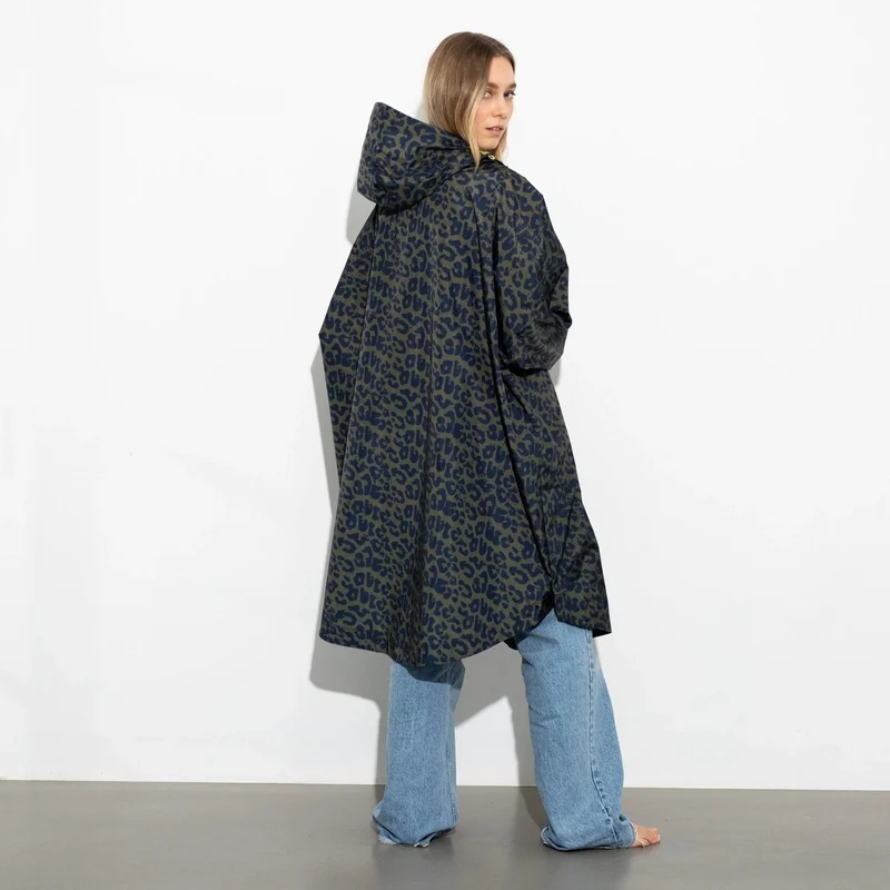 Regenponcho Leo Splashes | navy/olive
