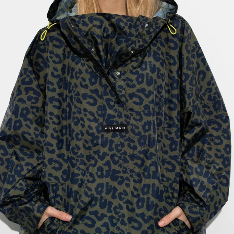Regenponcho Leo Splashes | navy/olive