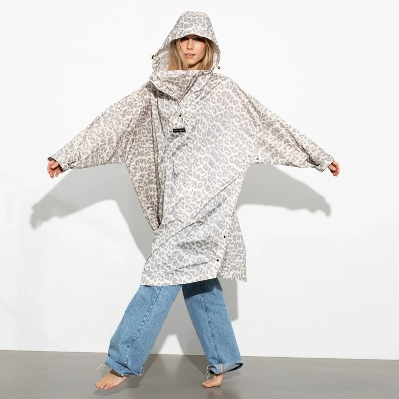 Regenponcho Leo Splashes | grey/sand