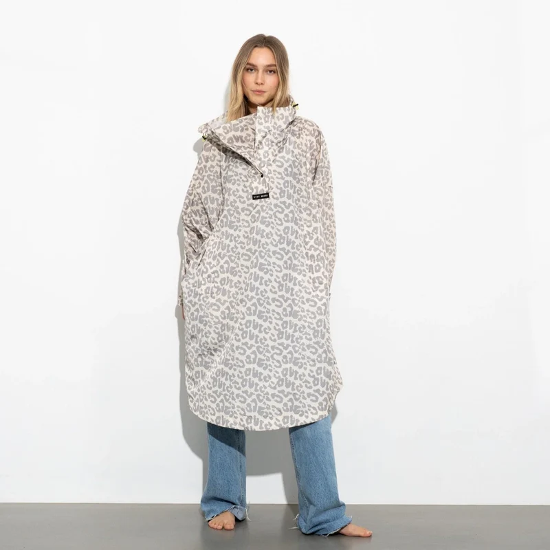 Regenponcho Leo Splashes | grey/sand