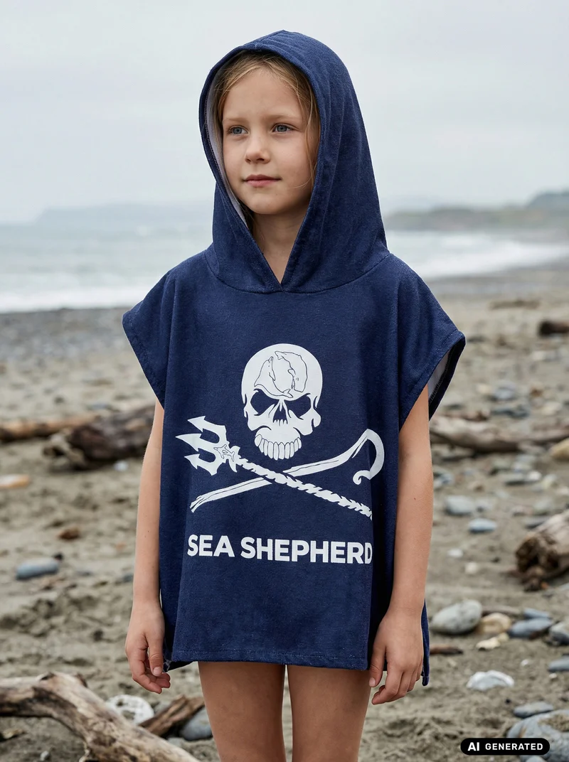 Ocean Towel Poncho (Kids)