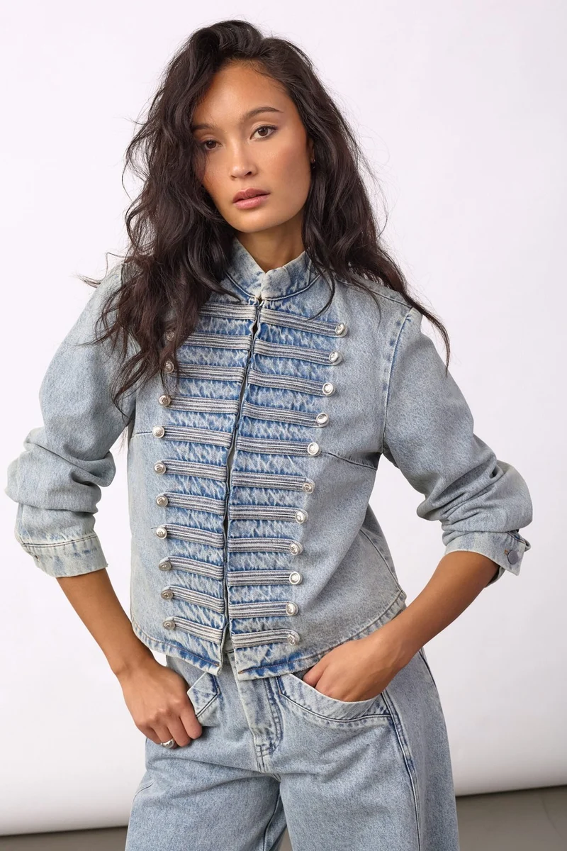 Jacksoncc Officer Denim Jacket 500800 | Bleach Denim | Co'couture