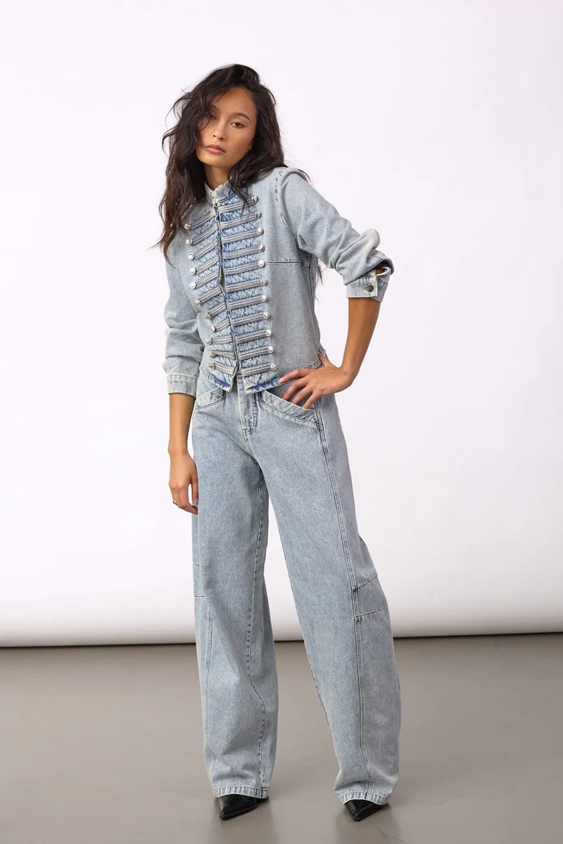 Jacksoncc Officer Denim Jacket 500800 | Bleach Denim | Co'couture