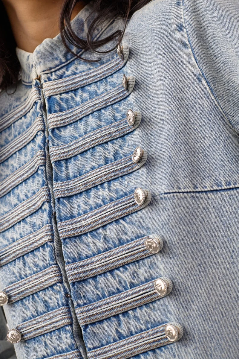 Jacksoncc Officer Denim Jacket 500800 | Bleach Denim | Co'couture