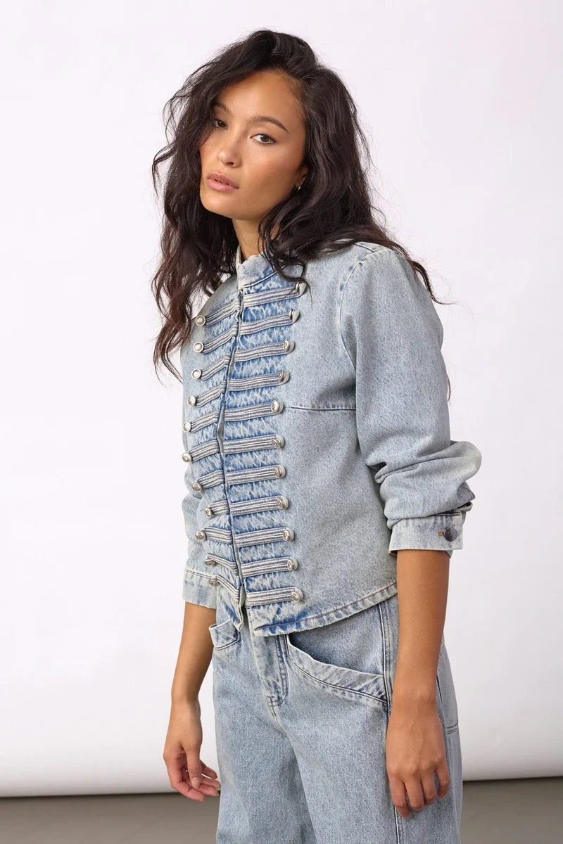 Jacksoncc Officer Denim Jacket 500800 | Bleach Denim | Co'couture