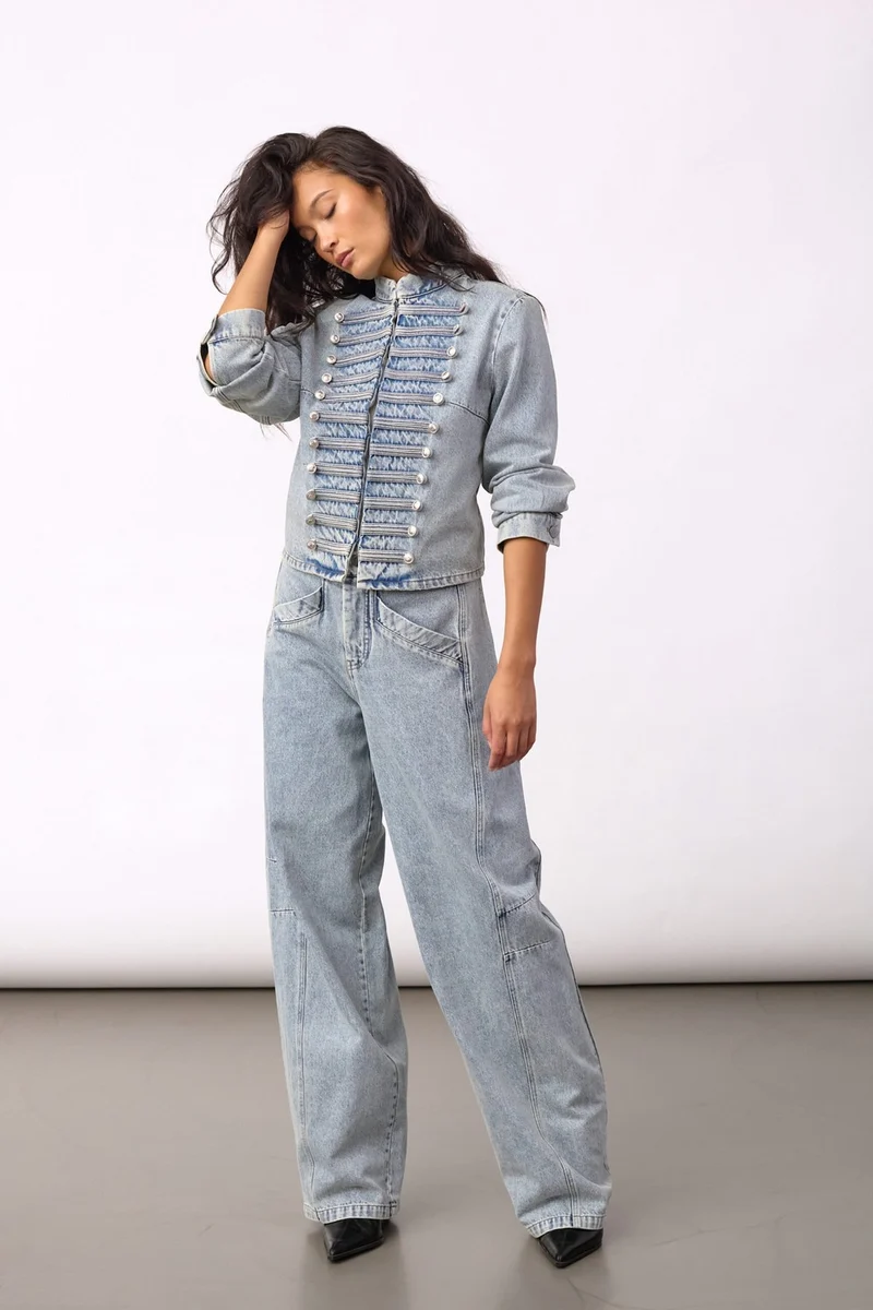 Jacksoncc Officer Denim Jacket 500800 | Bleach Denim | Co'couture