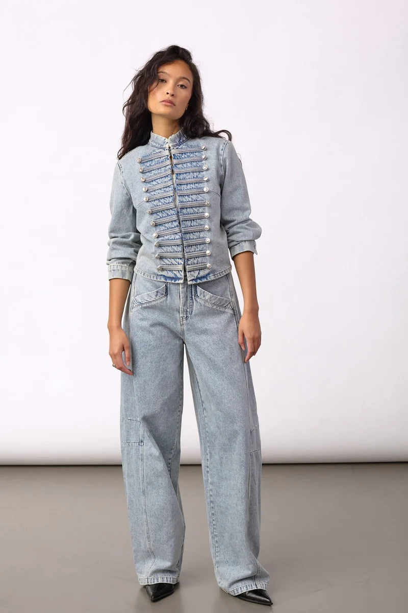 Jacksoncc Officer Denim Jacket 500800 | Bleach Denim | Co'couture