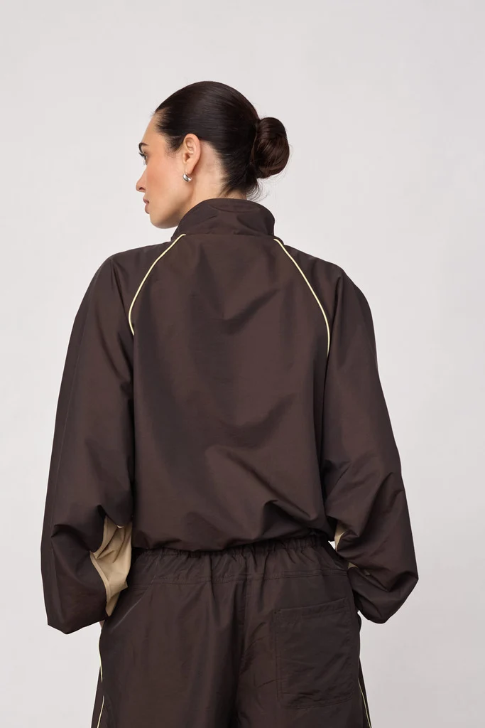 Aloracc Block Jacket 500846 | Dark Brown | Co'couture