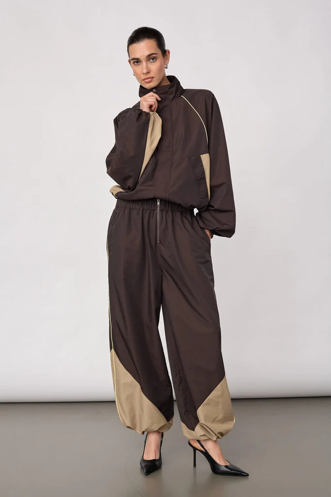 Aloracc Block Jacket 500846 | Dark Brown | Co'couture