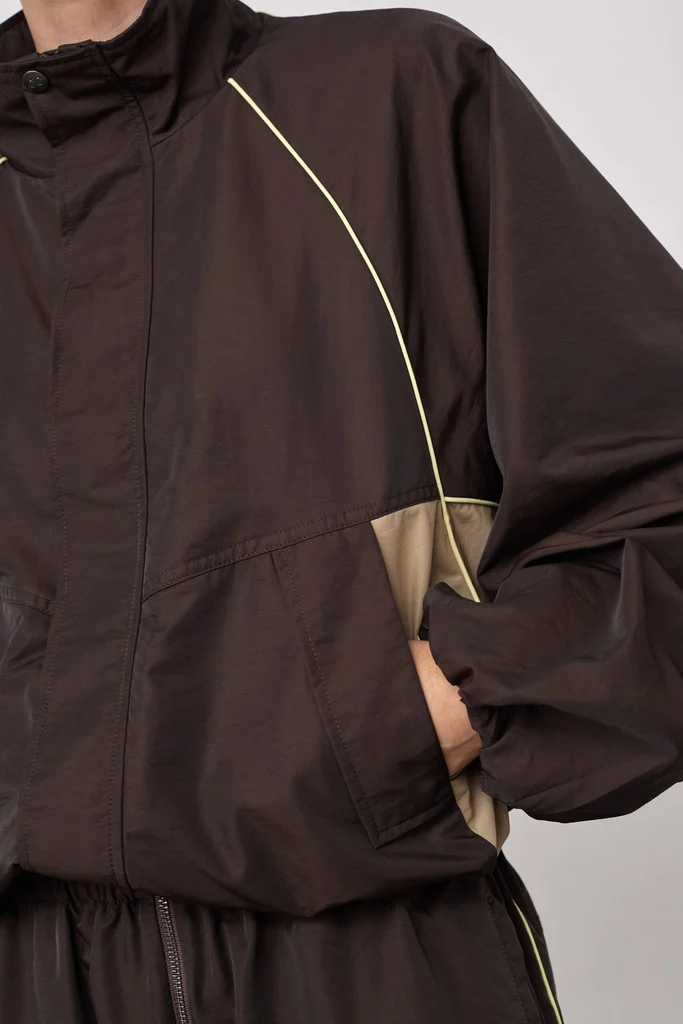 Aloracc Block Jacket 500846 | Dark Brown | Co'couture