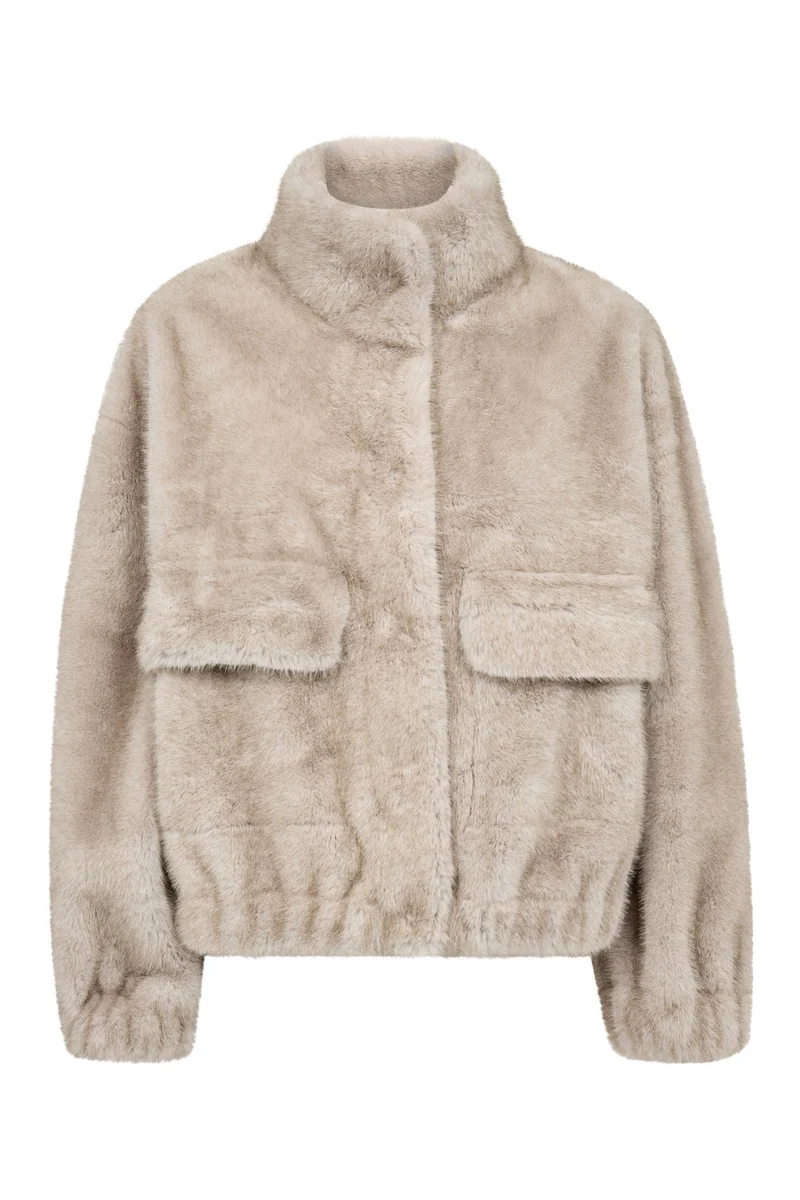 Casio Teddy Jacket | Light Grey | Jakke fra Co'couture