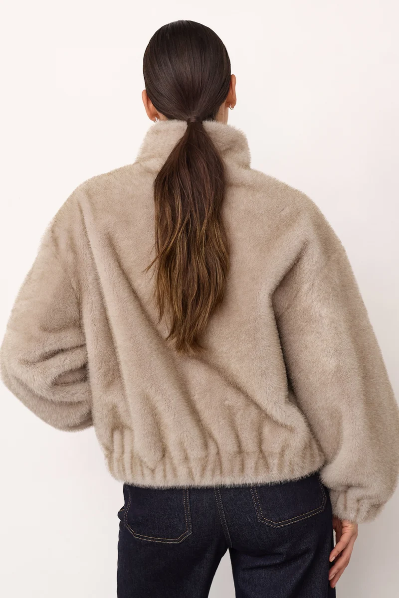 Casio Teddy Jacket | Light Grey | Jakke fra Co'couture