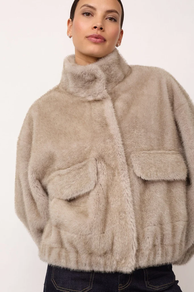 Casio Teddy Jacket | Light Grey | Jakke fra Co'couture