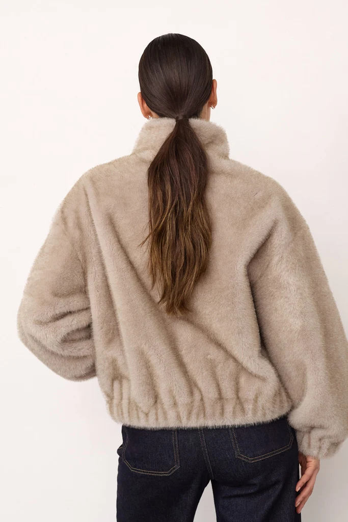 Casio Teddy Jacket | Light Grey | Jakke fra Co'couture