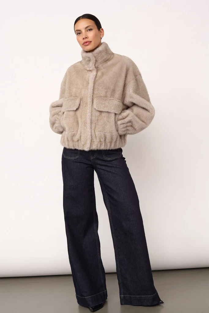 Casio Teddy Jacket | Light Grey | Jakke fra Co'couture