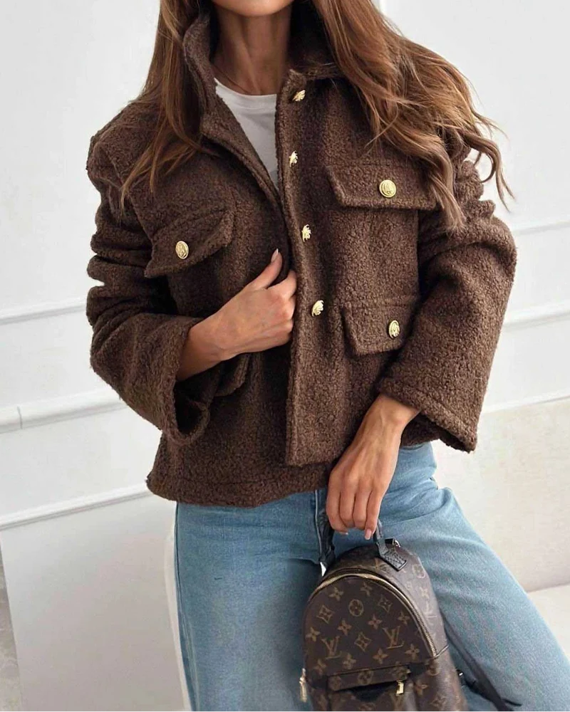 Coco Bouclé Jacket | Dark Brown