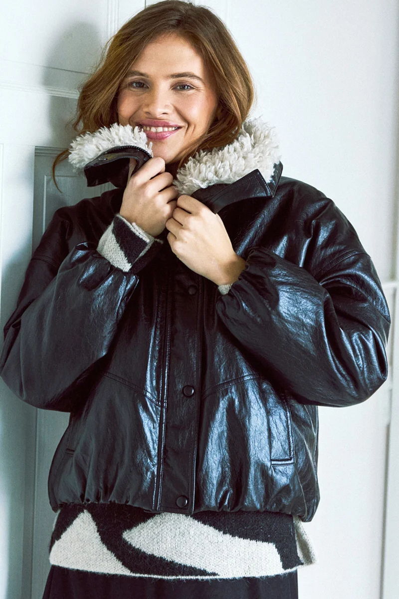 Gloss Jacket | Black w. Moonbeam | Jakke fra Freequent