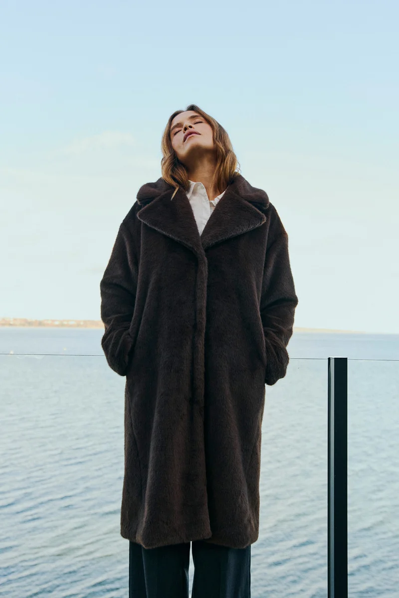 Minky Jacket 211524 | Coffee Bean | Frakke fra Freequent