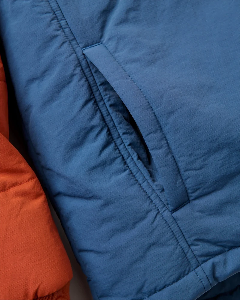 Ozeanischer Isolierter Anorak - Dunkelrost/Dunkles Denim