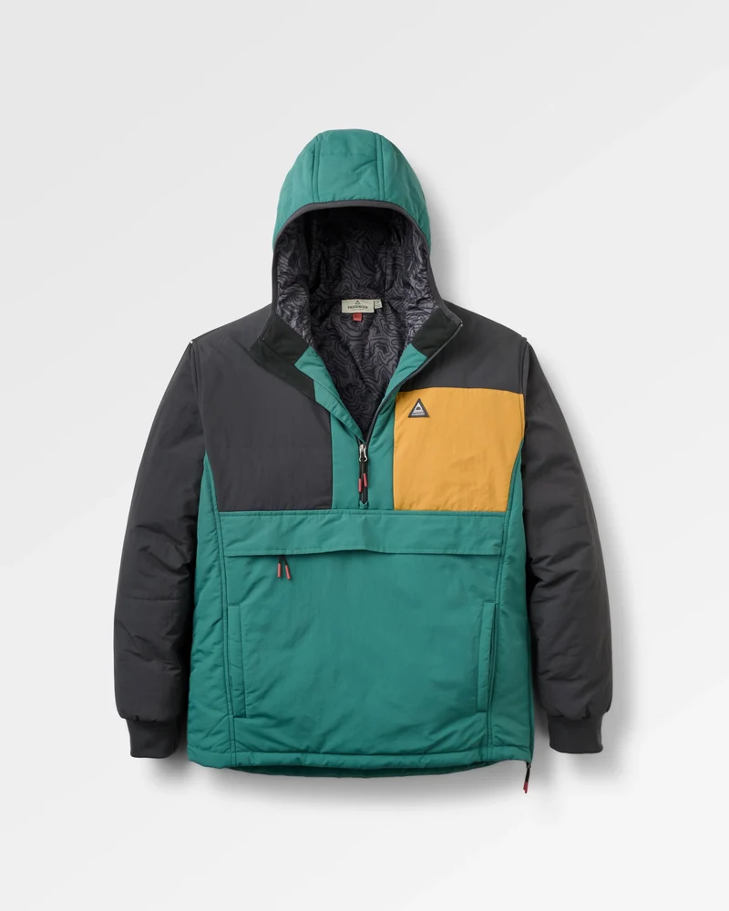 Ozeanisch Isolierter Anorak - Verblasstes Schwarz/Tiefes Ozeanblau