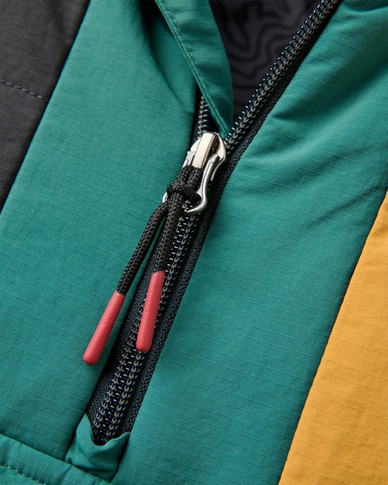 Ozeanisch Isolierter Anorak - Verblasstes Schwarz/Tiefes Ozeanblau