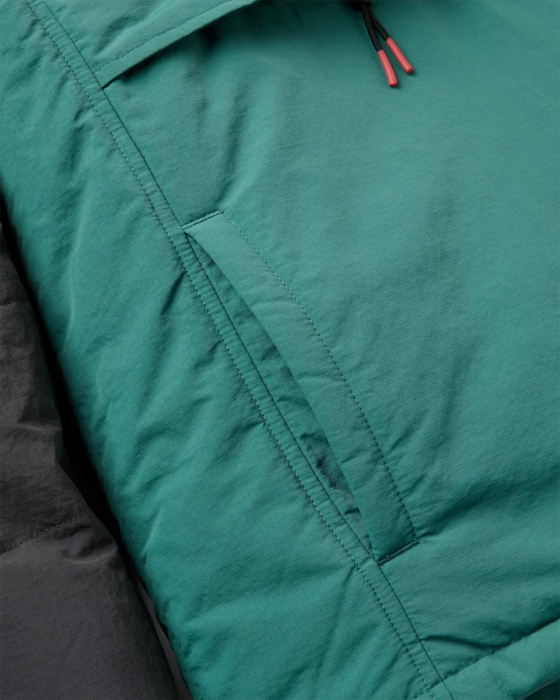 Ozeanisch Isolierter Anorak - Verblasstes Schwarz/Tiefes Ozeanblau