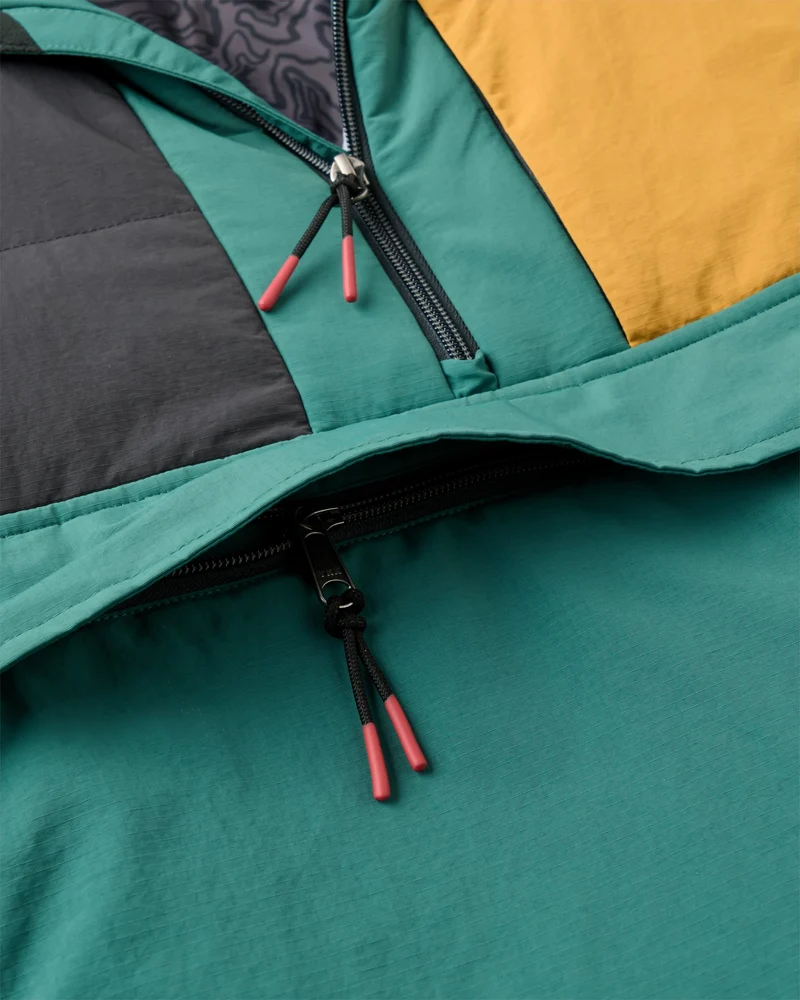 Ozeanisch Isolierter Anorak - Verblasstes Schwarz/Tiefes Ozeanblau