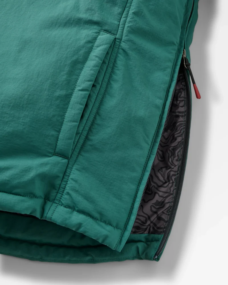 Ozeanisch Isolierter Anorak - Verblasstes Schwarz/Tiefes Ozeanblau