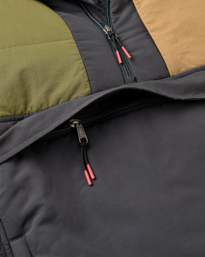 Ozeanisch Isolierter Anorak - Verblasstes Schwarz/Khaki