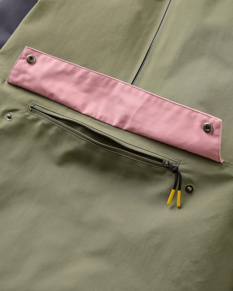 Serein Wasserdichte Anorak - Verblasstes Schwarz/Staubiges Olive
